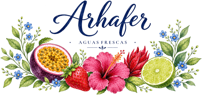 Aguas Arhafer — aguas frescas de fruta natural